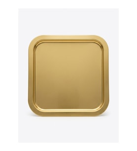 Dekoratif Metal Tepsi Gold Renk Modern Sunum Tepsisi