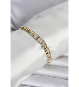 Xuping Zirkon Taşlı Gold Renk Kadın Bileklik - TJ-BB8434