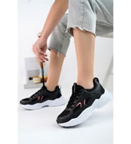 Kadın New SİYAH PUDRA SNEAKER AYAKKABI ULTRA HAFİF TABAN