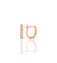 Söğütlü Silver Gümüş rose zirkon taşlı örgü modeli j küpe
