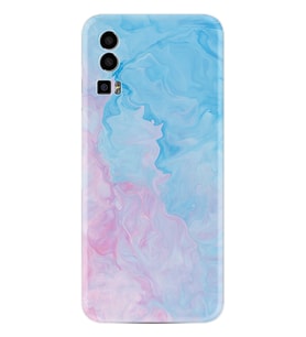 General Mobile Gm 23 Kılıf Resimli Desenli Baskılı Silikon Pink Blue Abstract 1385