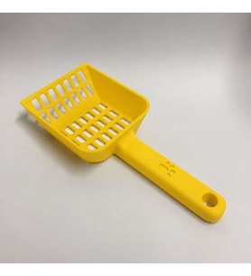 3D Baskı Kedi Kumu Küreği - Geniş Hazneli Eleme Küreği-Sarı