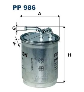 FILTRON PP986 Yakit Filtresi 6Q0127400F 6Q0127401F