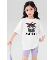 Çocuk Mood Baskılı Pamuklu Tshirt (Beyaz)