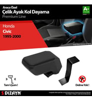 Honda Civic Uyumlu Kol Dayama Kolçak Çelik Ayaklı ABS Siyah 1995-2000 A+Kalite Parça