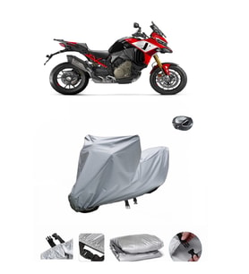 Ducati Multistrada V4 Pikes Peak  Su Geçirmez Motosiklet Brandası ARKA ÇANTA UYUMLU