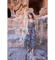 Monamise Kadın Etnik Desenli Tulum 23065 