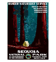Sequoia Ulusal Parkı'nda Wpa Kampı Tablo Ahşap Poster Dekoratif
