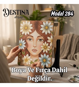 Destina Ahşap Mandala Boyama Seti- Ahşap Boyama- Ekonomik Seri- Eko Model 284