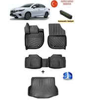 Rizline Honda City 2021 Sonrası Uyumlu 3D Havuzlu Paspas ve Bagaj Havuzu Seti ASMA KOKU VE NUMARATÖR HEDİYELİ