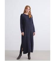LCW Modest Lacivert Bisiklet Yaka Triko Elbise