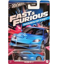 Hot Wheels Mazda Rx-8 Light Blue/Black - Fast & Furious Woman 2/5 -Hrw37