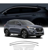 Hyundai Tucson Uyumlu 2015 2020 Cam Üst Çıtası Krom Parça