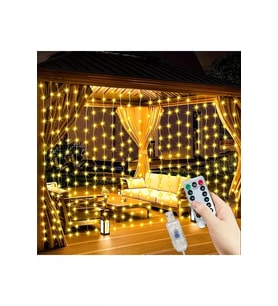 300 Ledli 10 Sarkıt Perde Led Işık-8 Fonksiyon, Uzaktan Kumandalı, 3x3 Metre GO-53-vice 05583