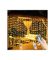 300 Ledli 10 Sarkıt Perde Led Işık-8 Fonksiyon, Uzaktan Kumandalı, 3x3 Metre GO-53-vice 05583
