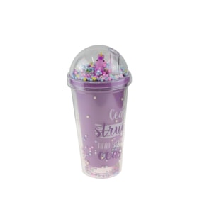 Bardak Matara 600 Ml Suluk Matara Pipetli Mor