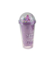 Bardak Matara 600 Ml Suluk Matara Pipetli Mor