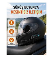 Mey İthalat® Motosiklet Kask Kulaklığı Bluetooth 5.0 Gürültü Önleme ve Hızlı Bağlantı Yeni Nesil