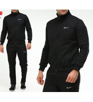 Nike EA-3686 Erkek Eşofman Takımı Polyester Kalın Kışlık (Siyah)