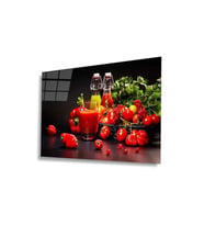 Miyrem Glasses Collection -A1^#  Meyveler Cam Tablo (Çok Renkli)