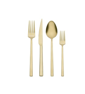 Korkmaz Lora Satin Gold 24 Parça Çatal Kaşık Bıçak Seti A2487
