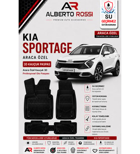 KIA SPORTAGE 2022 - 2026 Araca Özel Kauçuk 3D Profesyonel Oto Paspası
