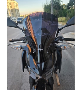MOTOCAM Kawasaki Z 500 Ön Cam 2023-2026 Model 41cm Siyah Renkli 4mm