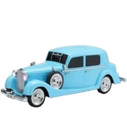 WSTER WS-1934 Pontiac Sedan Diecast Araba Bluetooth Hoparlör Işıklı, Tekerlekli, FM Radyo ve USB Destekli Müzik Kutusu (Açık Mavi)