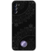 Reeder S19 Max Pro S Kılıf HD Desen Baskılı Arka Kapak - Siyah Mandala