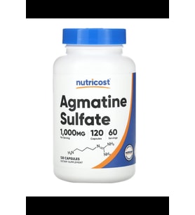 Nutricost, Agmatine Sulfate, 1,000 mg, 120 Capsules.Usa Version.3832 (Renksiz)