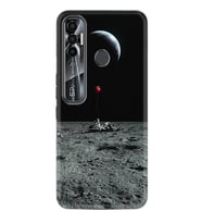 Tecno Spark 6 6 Go 8C 8 Pro 7 7 Spark 9 Pro Kılıf Desemli Silikon Astronoot Red Baloon 1608