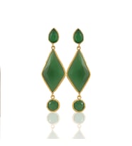 Kadir Jewellery 22 Ayar Altın Kaplama Kadın Sallantılı Küpe -El İşçiliği Ve Hipoalerjenik Küpe