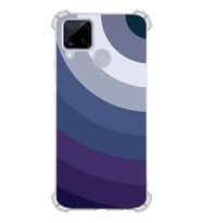 PrintiFy Realme C15 Uyumlu Köşe Korumalı Renk Cümbüşü E Tasarımlı Şeffaf Silikon Kılıf