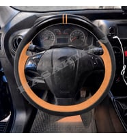 Citroen Nemo Dikme Direksiyon Kılıfı Parlak Siyah Taba Detaylı Taba Çift Yüzük ve Dikiş 2008-2018