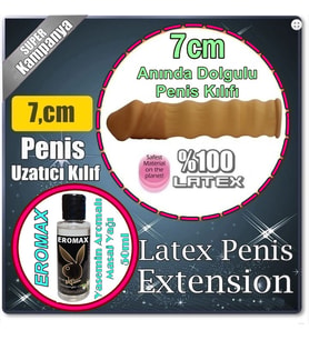 Cinsel ilişki oyuncakları, penis uzatıcı kılıf masaj yağı hediyeli