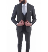 Jan Carlucci Slimfit Yelekli Drop 6 Takım (Kahverengi)