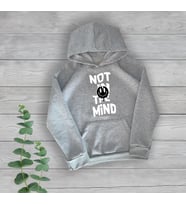 Not In The Mind Göğüs Baskılı Unisex Oversize Gri Sweatshirt