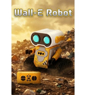 Kumandalı ve El Sensörlü Sesli Müzikli Işıklı Premium İnteraktif Wall-E Robot Oyuncak 13x13x10 Cm