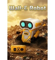 Kumandalı ve El Sensörlü Sesli Müzikli Işıklı Premium İnteraktif Wall-E Robot Oyuncak 13x13x10 Cm