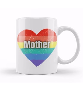 Mothers Day 2021 MOMMY Rainbows Mothers Day Kupa Bardak Porselen