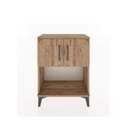 Arges Komodin 2 Raflı 2 Kapaklı 60x30x80 Çam-Çam