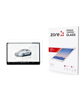 Tesla Model Y Zore Yeni Seri 2in1 Temperli Cam Araç Multimedya Ekran Koruyucu