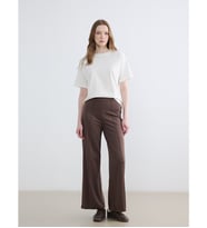 LCW Modest Kahverengi Beli Lastikli Soft Touch Kadın Eşofman Altı