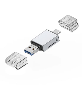 ALLY USB 3.0+Type-c+Lightning Sd Kart Okuyucu - Hızlı Card Reader-(5775) - tygo4058-5787 (Mavi)