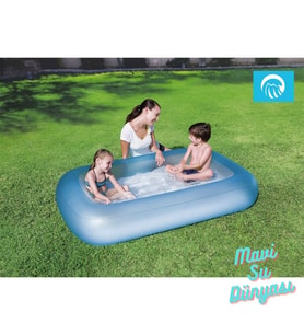 Havuz Dikdörtgen Mavi Renk 165 Cm x 25 Cm - Mavi Su Dünyası (Mavi)
