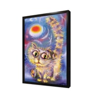 Sevimli Kedi Çerçeveli Mdf Tablo