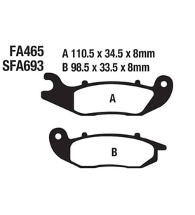 Honda Ön Fren Disk Balatası Sfa693 Fa465 Crf 250L (13-21) 250 Rally (17-21)