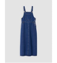 LCW Modest İndigo Kare Yaka Jean Salopet Elbise