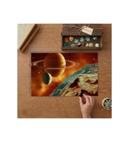 Gezegenler - Galaksi Tasarımı 240 parça Ahşap Puzzle Ahşap Kutuda MP01327