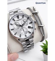 Quantum Sapphire Camlı İtalyan Bileklik Hediyeli 2 Yıl Garantili 10 Atm Erkek Kol Saati 1193.330